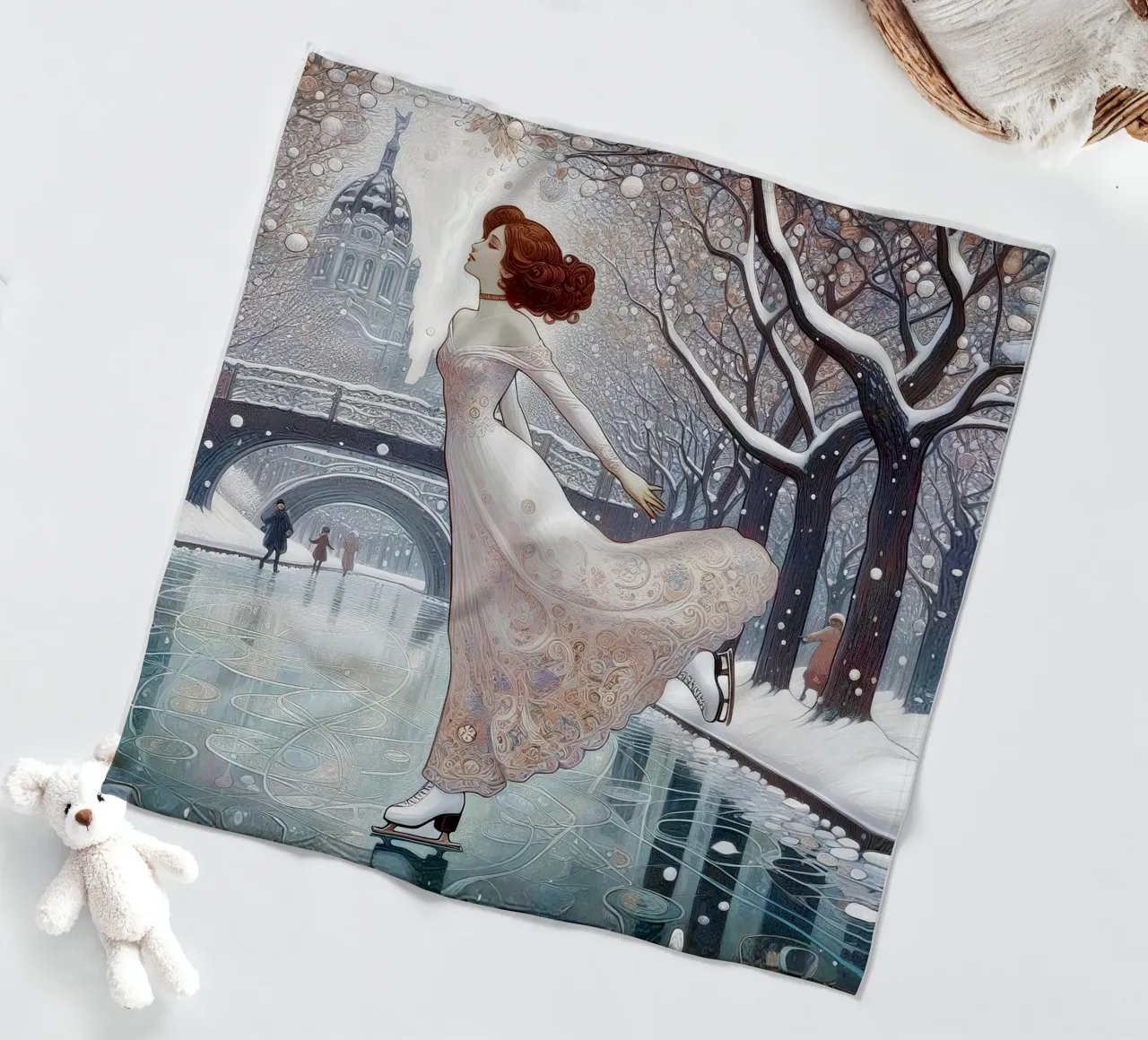 Dancing on Ice coperta in pile da Art-Nouveau-Dsg