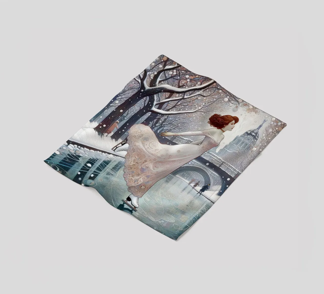 Dancing on Ice coperta in pile da Art-Nouveau-Dsg