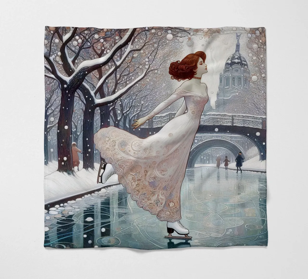 Dancing on Ice coperta in pile da Art-Nouveau-Dsg