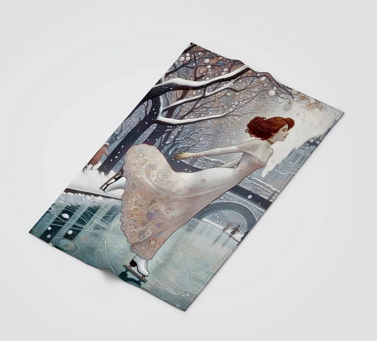 Dancing on Ice coperta in pile da Art-Nouveau-Dsg