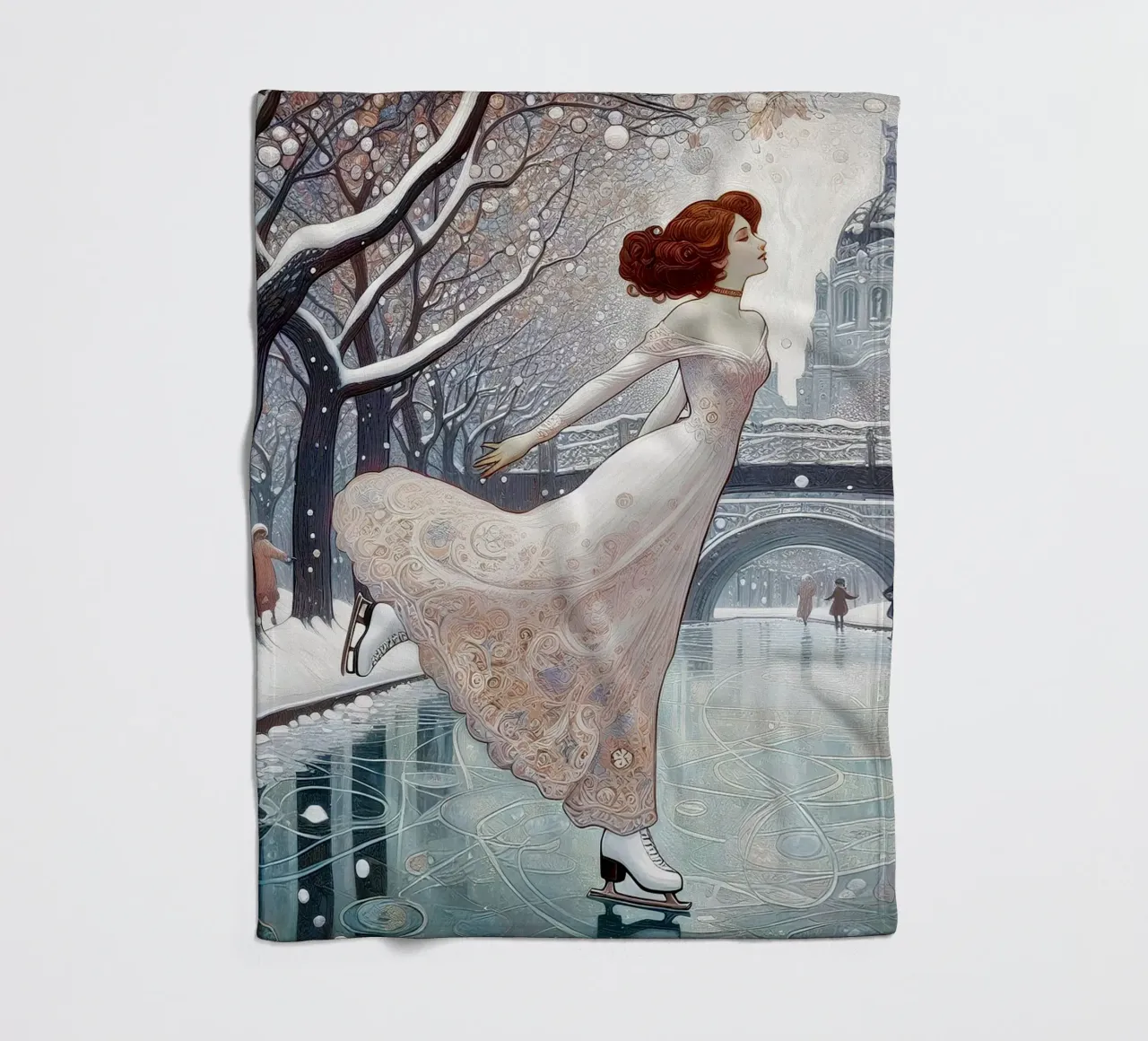 Dancing on Ice coperta in pile da Art-Nouveau-Dsg