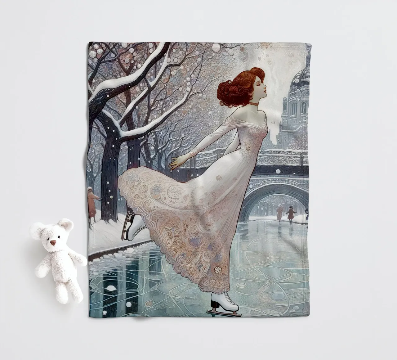 Dancing on Ice coperta in pile da Art-Nouveau-Dsg