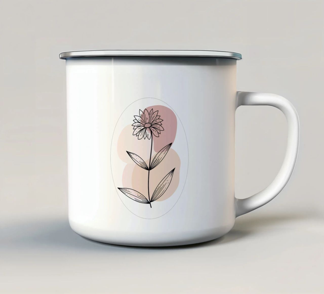 Retrò flower tazza in smalto da Kiroiharu