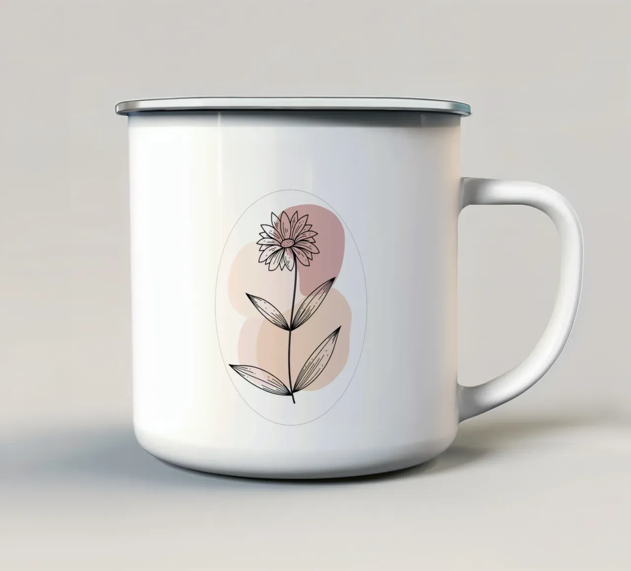 Retrò flower tazza in smalto da Kiroiharu