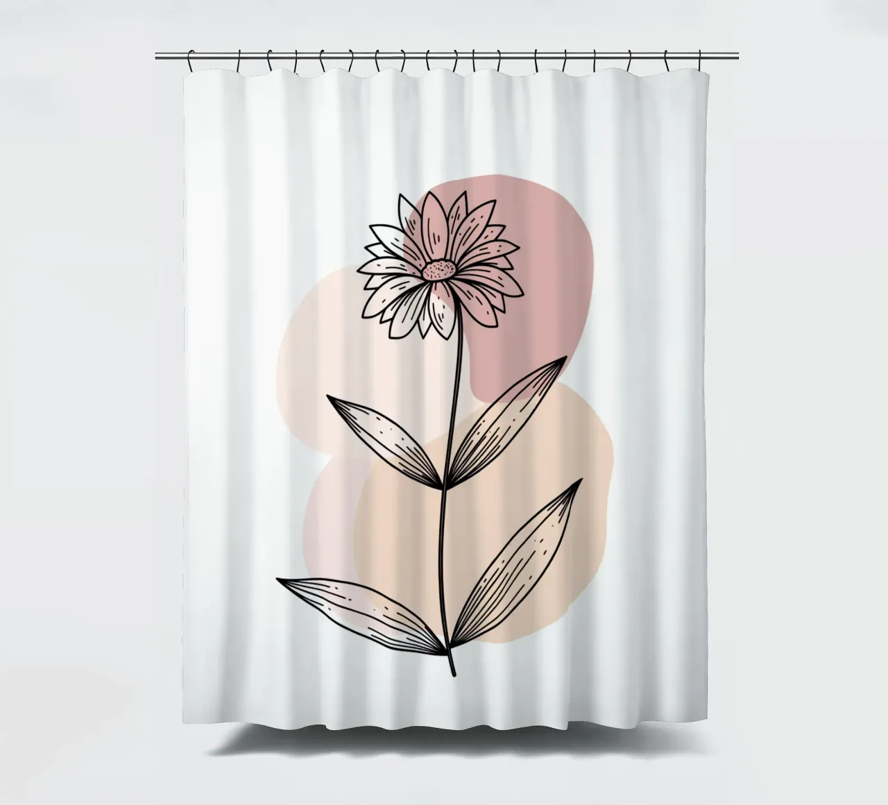 Retro flower shower curtain by Kiroiharu