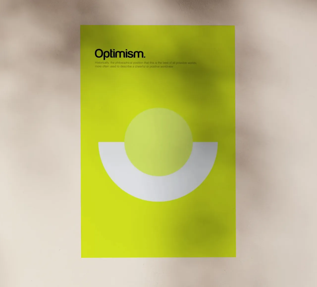 Optimism lámina retroiluminada de Genís Carreras