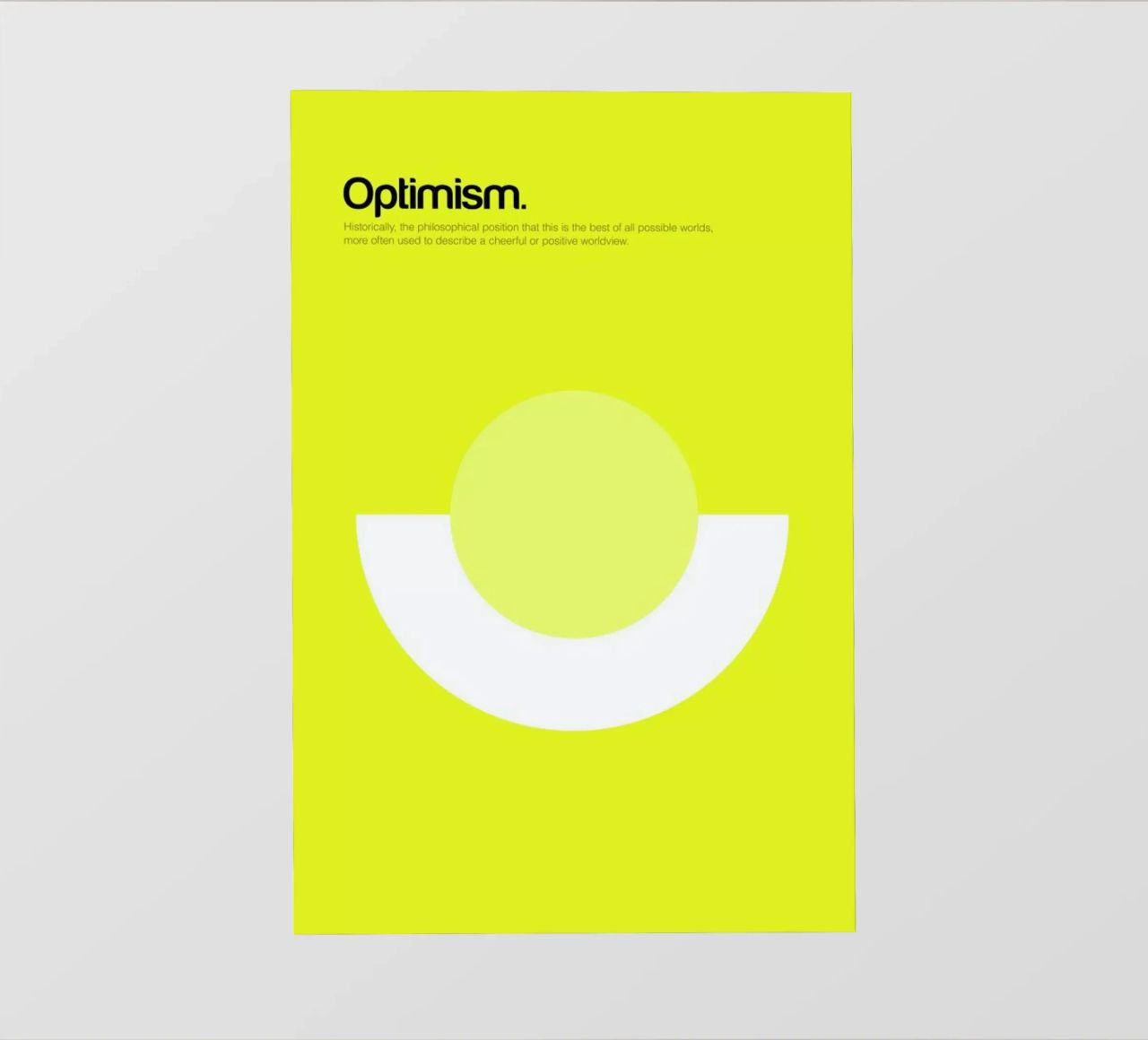 Optimism telo in pvc da Genís Carreras