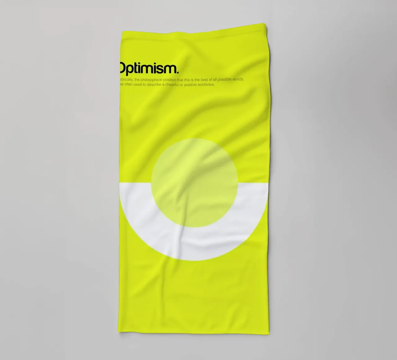 Optimism towel by Genís Carreras