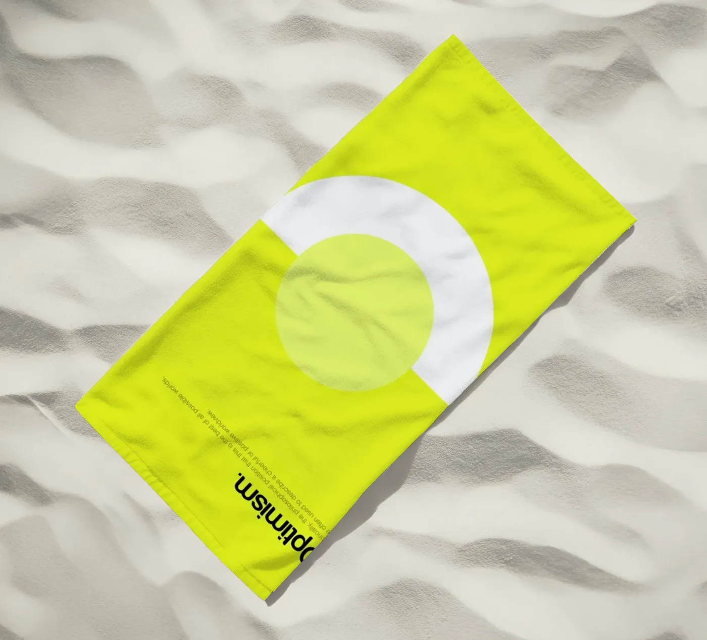 Optimism beach towel by Genís Carreras