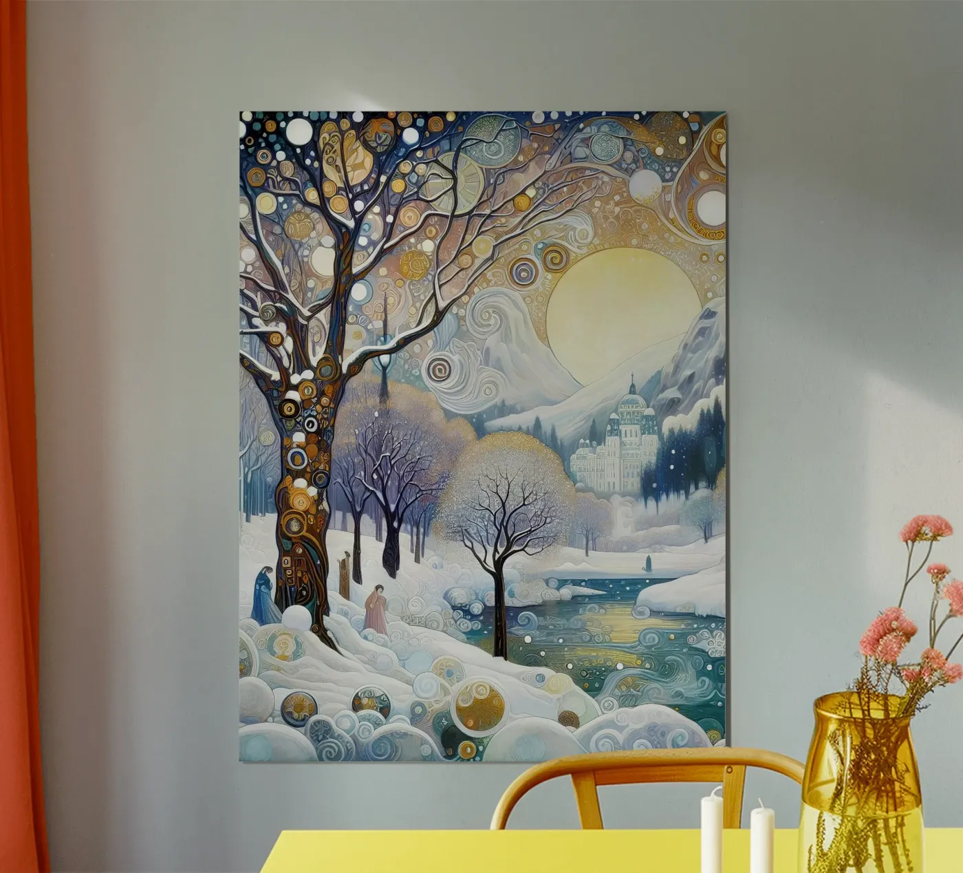 Winterlandschaft Poster von Art-Nouveau-Dsg