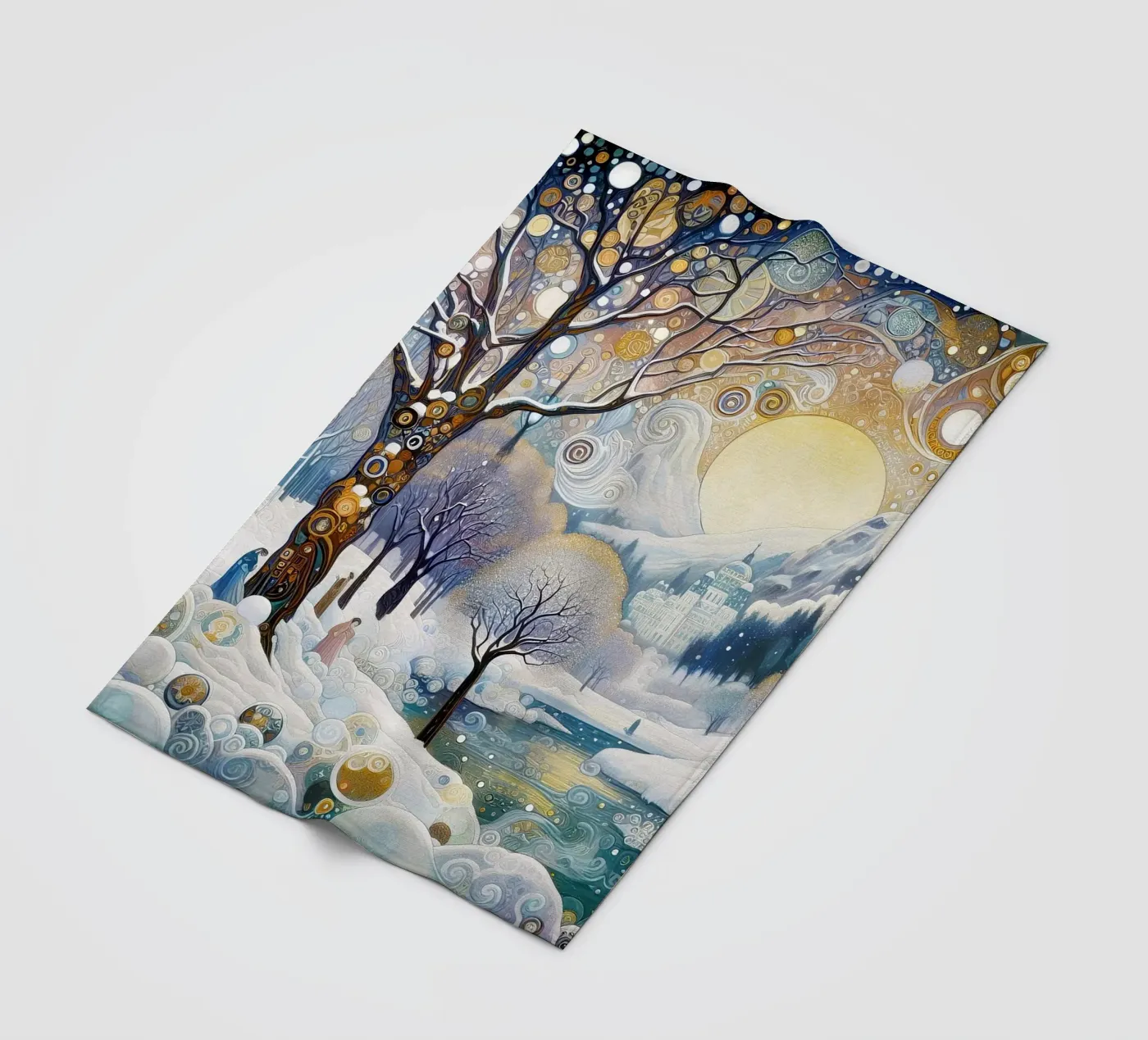 Winter landscape Fleecedecke von Art-Nouveau-Dsg