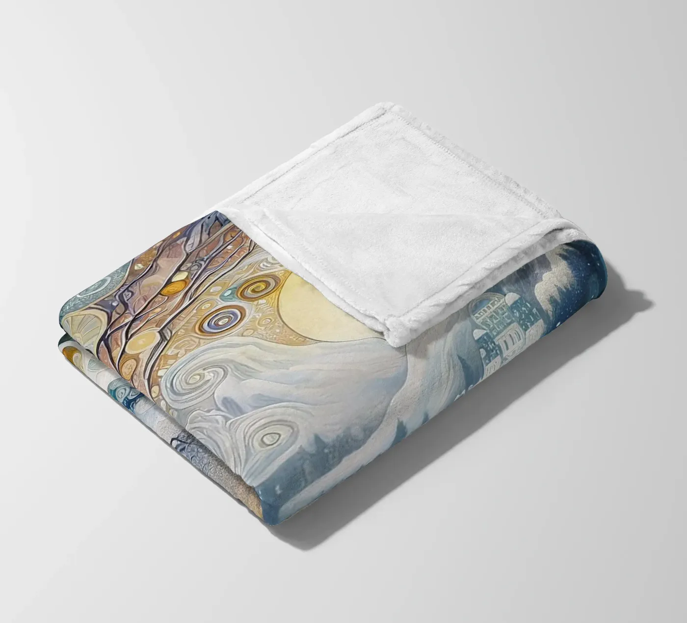 Winter landscape Fleecedecke von Art-Nouveau-Dsg