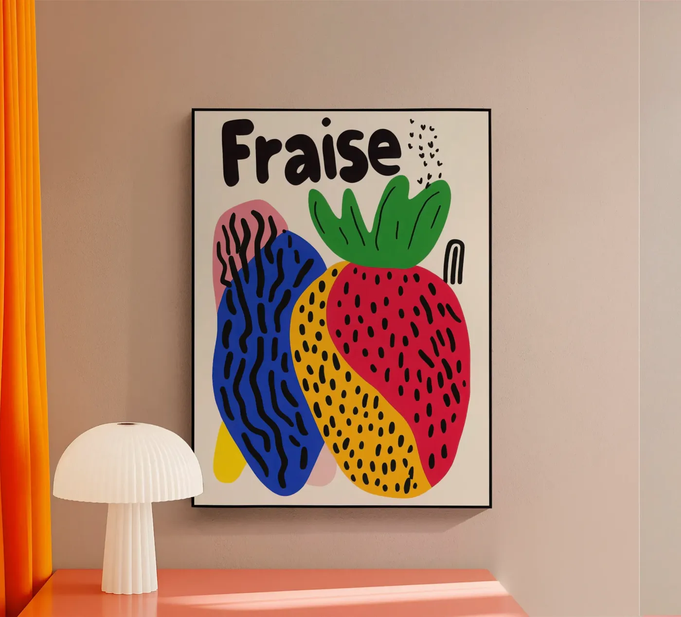 Fraise Pop Art plexiglass da Pop and Fruits - Affiches & posters