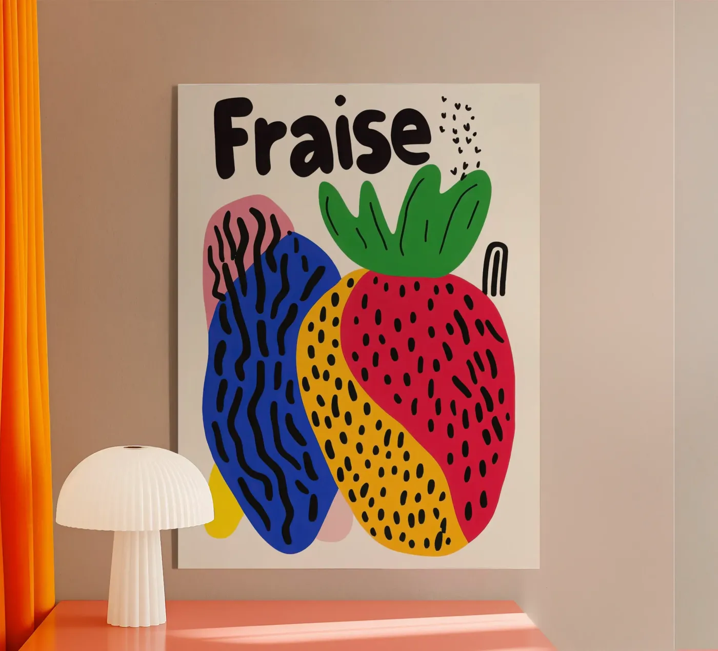 Fraise Pop Art plexiglass da Pop and Fruits - Affiches & posters