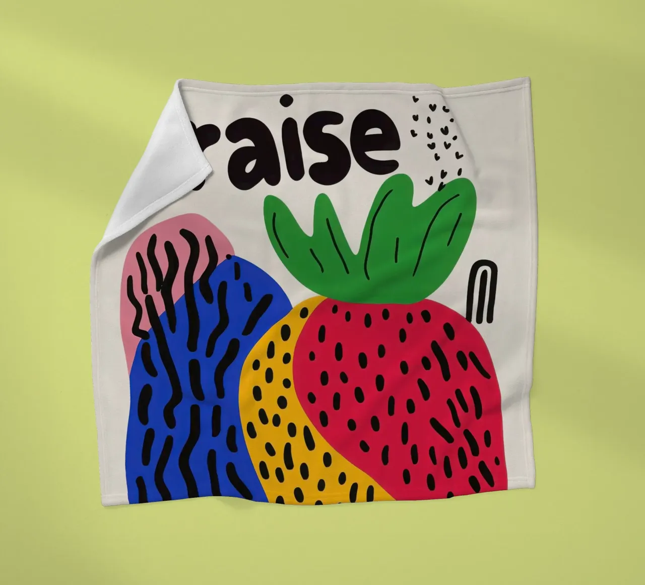 Fraise Pop Art coperta in pile da Pop and Fruits - Affiches & posters