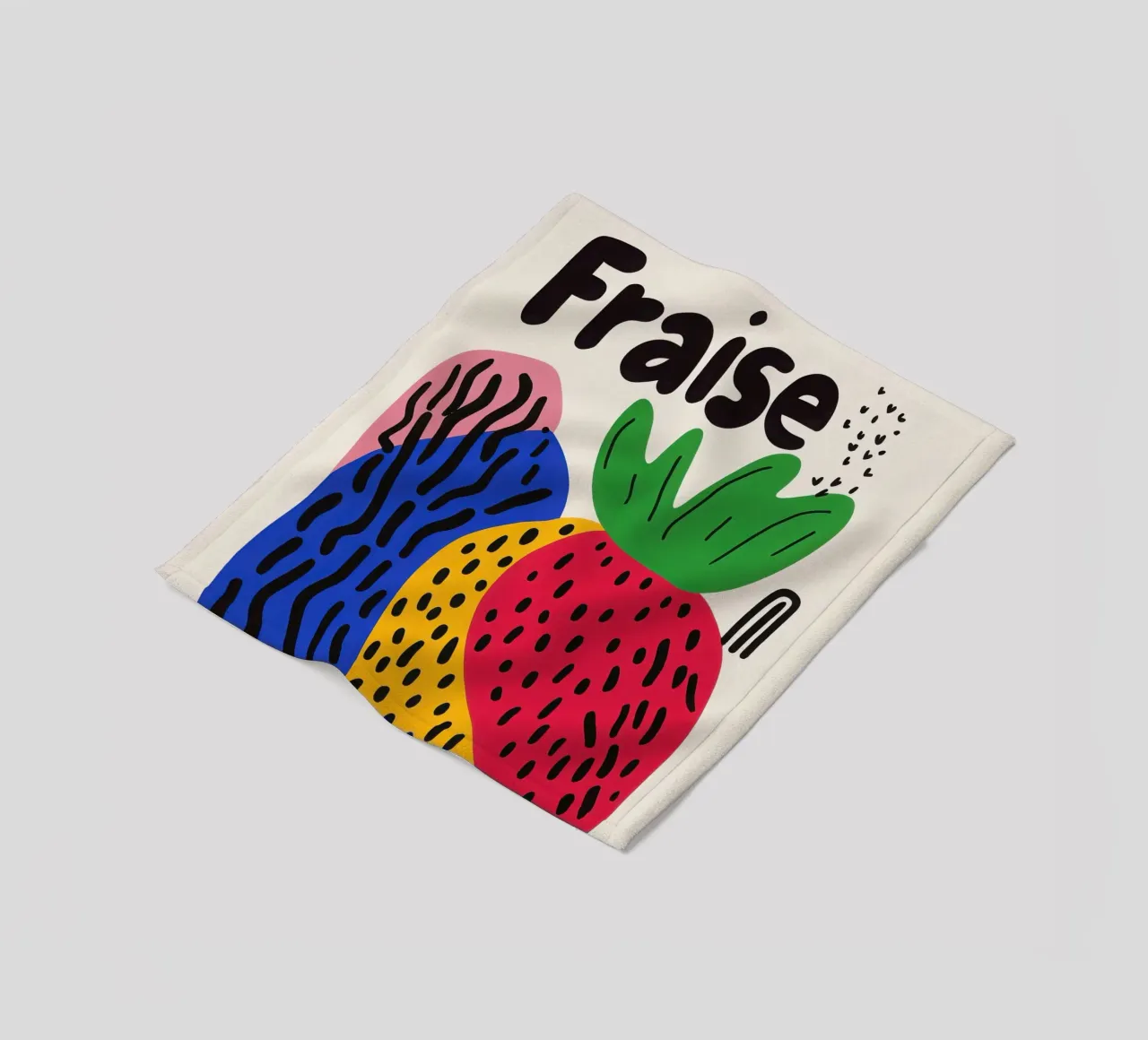 Fraise Pop Art coperta in pile da Pop and Fruits - Affiches & posters