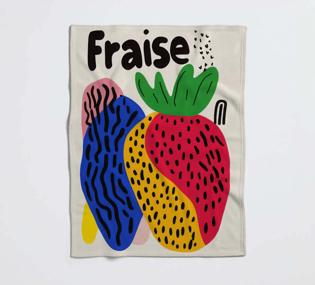 Fraise Pop Art coperta in pile da Pop and Fruits - Affiches & posters