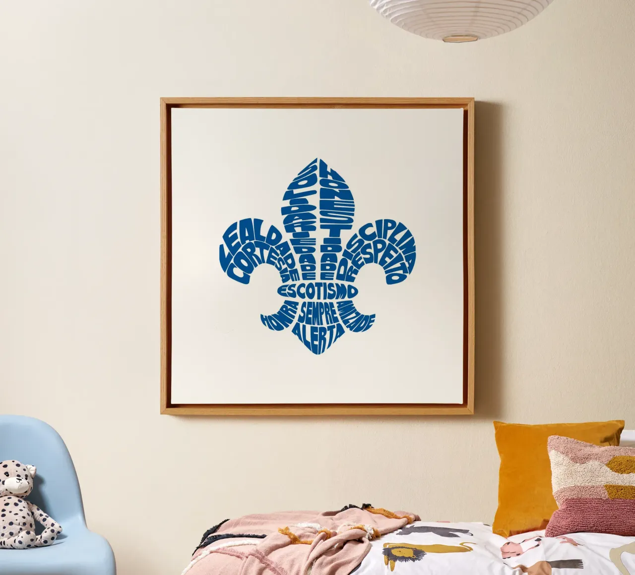 Scouting fleur de lis tela con Cornice a cassetta da Loobs