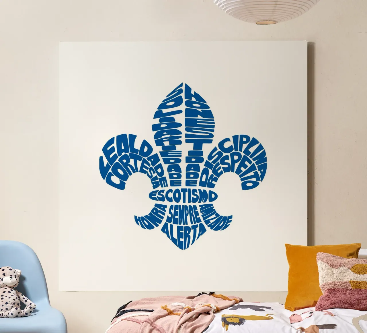 Scouting fleur de lis tela con Cornice a cassetta da Loobs