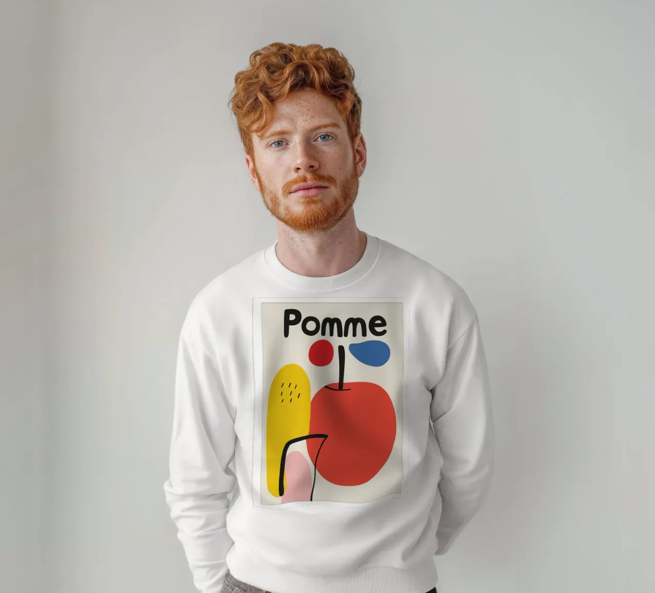 Apple Minimalista felpa da Pop and Fruits - Affiches & posters