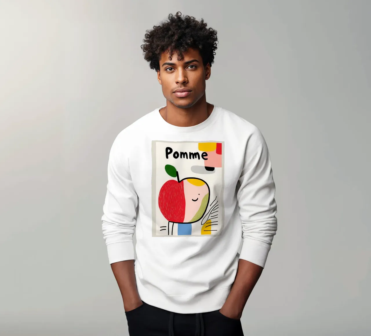 Manzana sonriente sudadera de Pop and Fruits - Affiches & posters