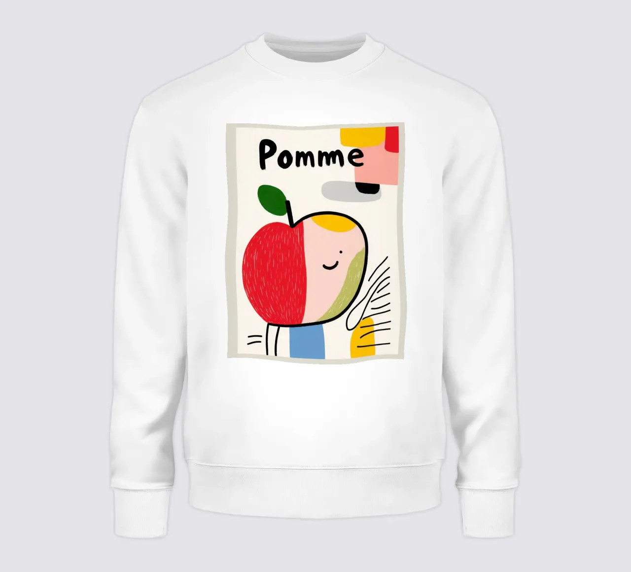 Manzana sonriente sudadera de Pop and Fruits - Affiches & posters