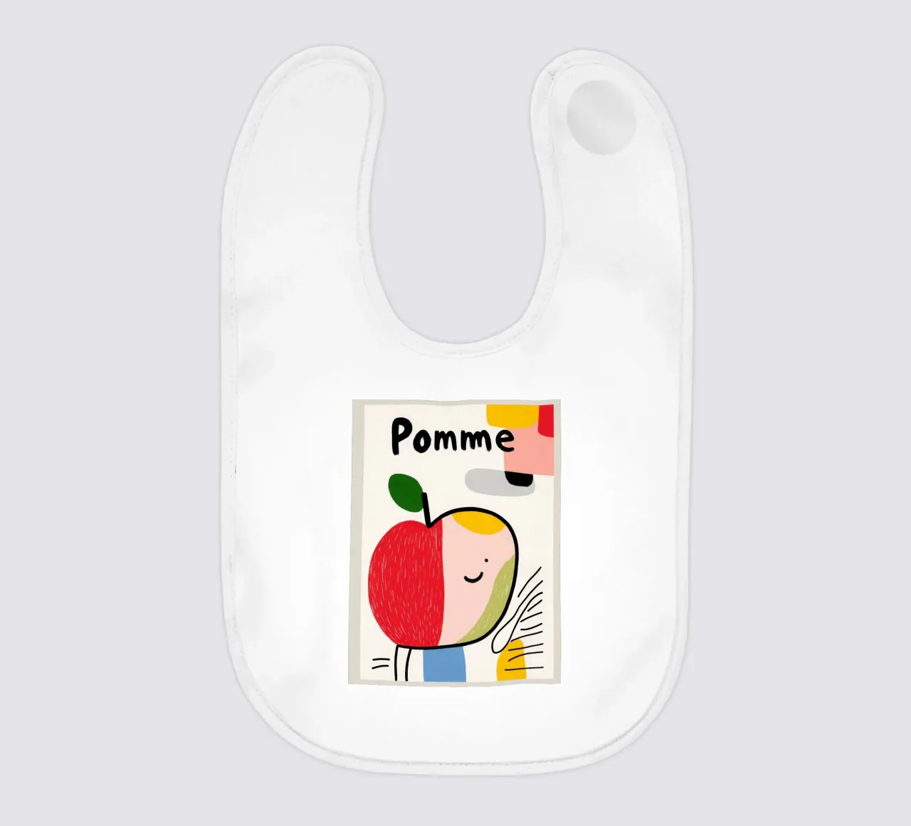 Smiling Apple baby bib by Pop and Fruits - Affiches & posters