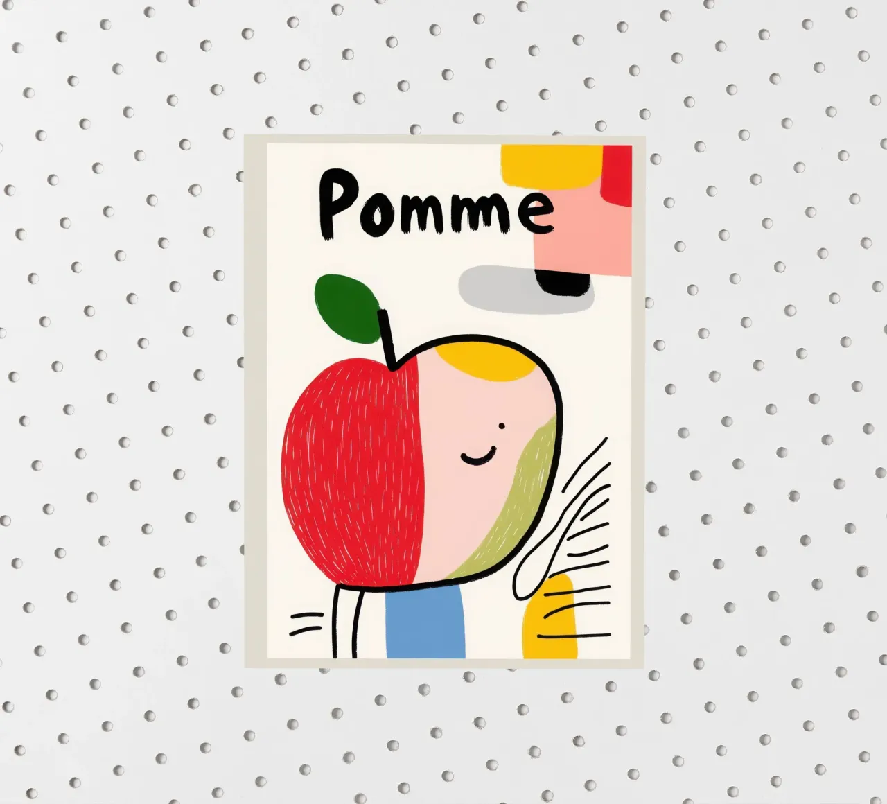 Smiling Apple sticker by Pop and Fruits - Affiches & posters