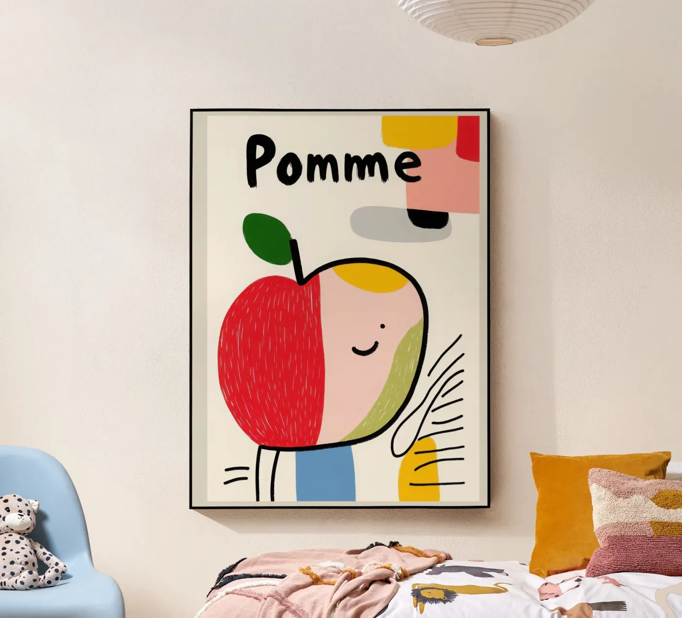 Mela sorridente plexiglass da Pop and Fruits - Affiches & posters