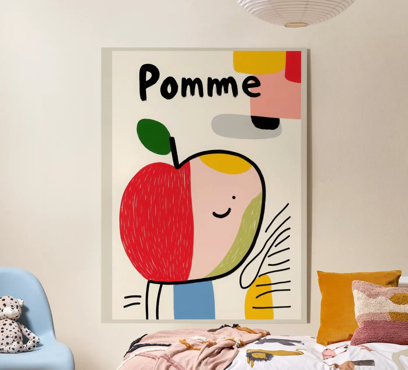 Mela sorridente plexiglass da Pop and Fruits - Affiches & posters