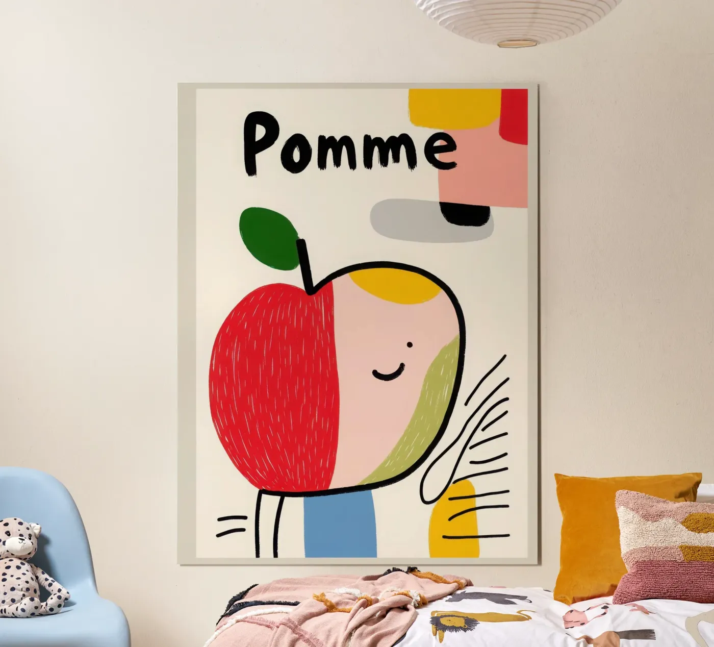 Smiling Apple poster by Pop and Fruits - Affiches & posters