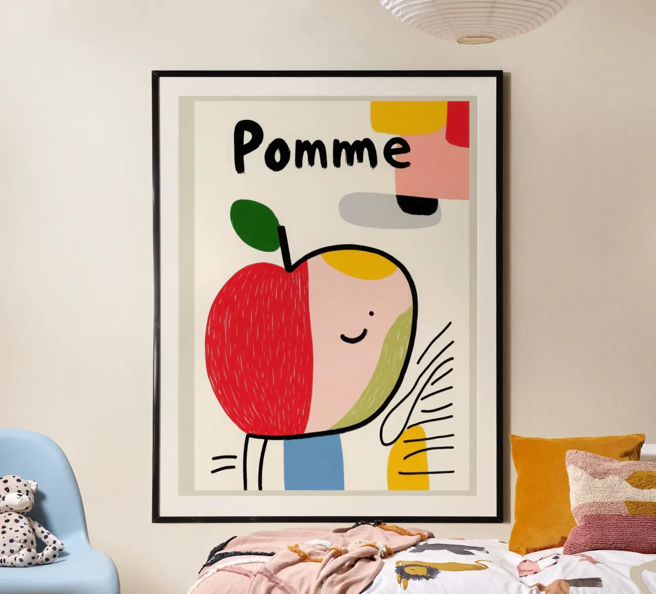 Smiling Apple poster by Pop and Fruits - Affiches & posters
