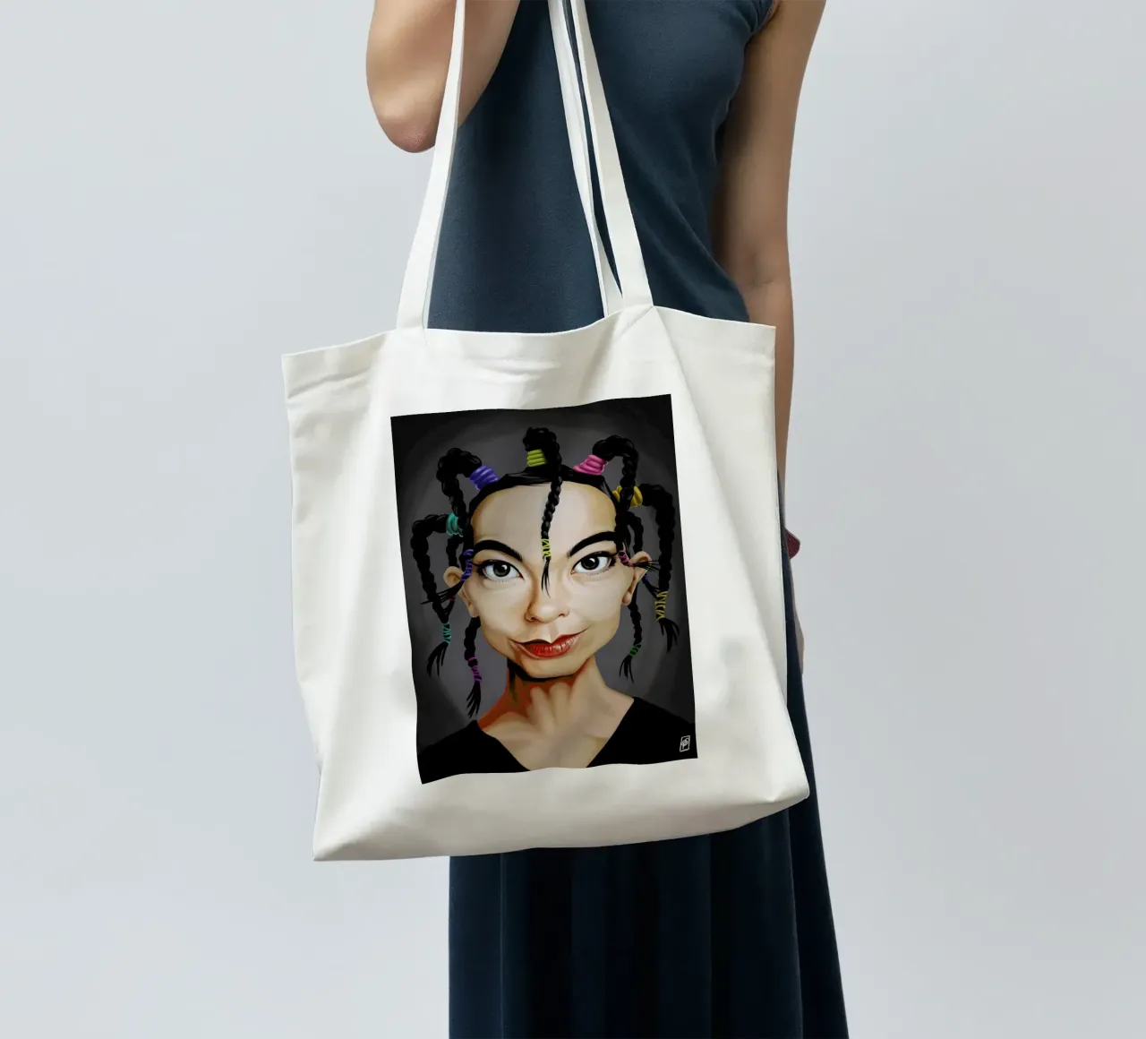 Björk Jutebeutel von Rob Art | Illustration