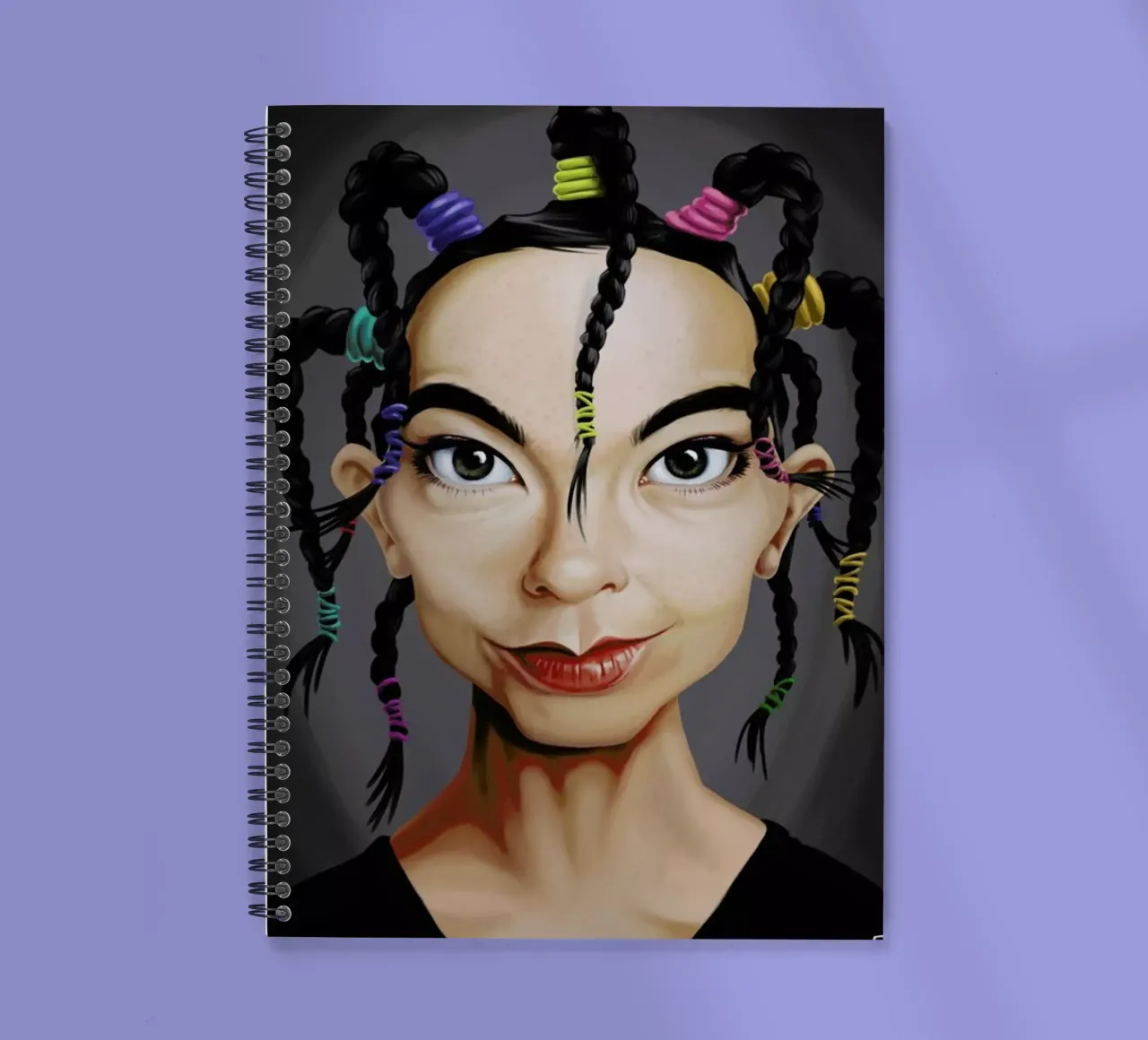 Björk spiral notebook by Rob Art | Illustration
