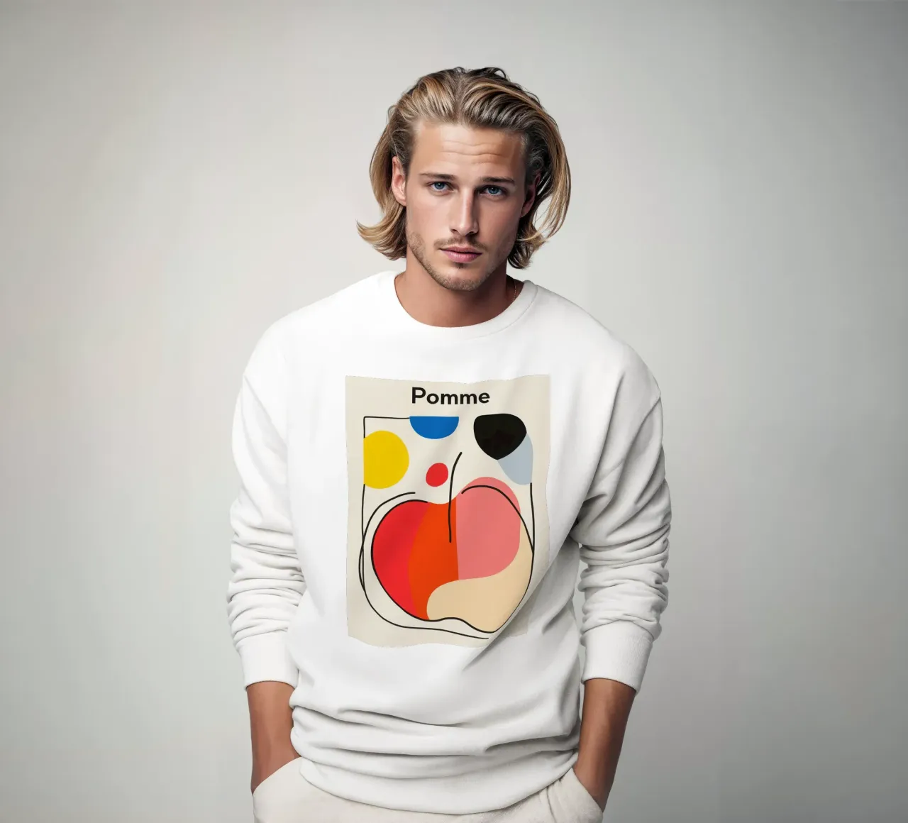 Manzana abstracta sudadera de Pop and Fruits - Affiches & posters