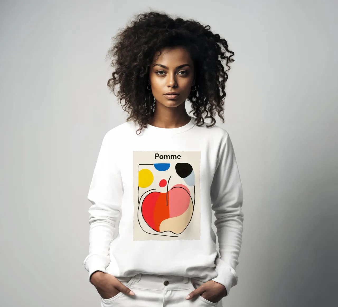 Manzana abstracta sudadera de Pop and Fruits - Affiches & posters