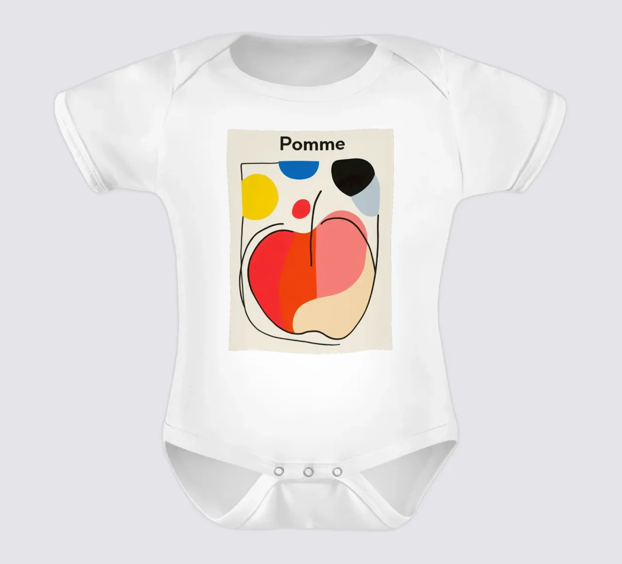 Manzana abstracta body de bebé de Pop and Fruits - Affiches & posters
