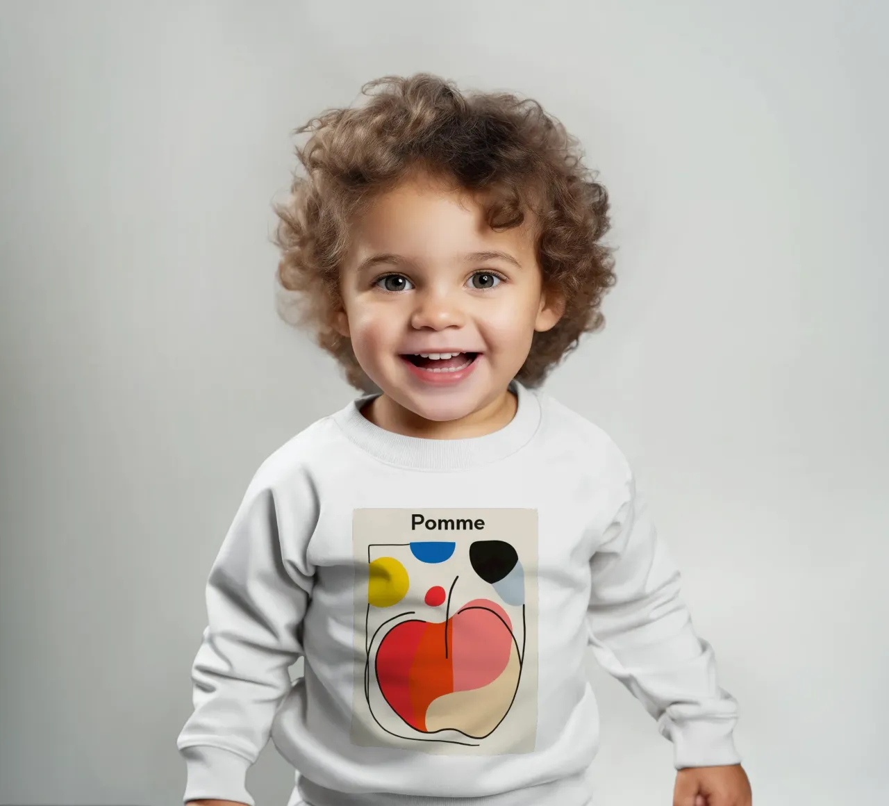 Manzana abstracta sudadera de bebé de Pop and Fruits - Affiches & posters