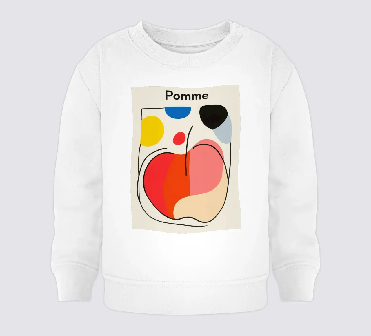 Manzana abstracta sudadera de bebé de Pop and Fruits - Affiches & posters