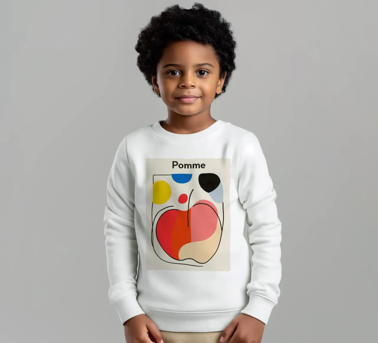 Manzana abstracta sudadera para niño de Pop and Fruits - Affiches & posters