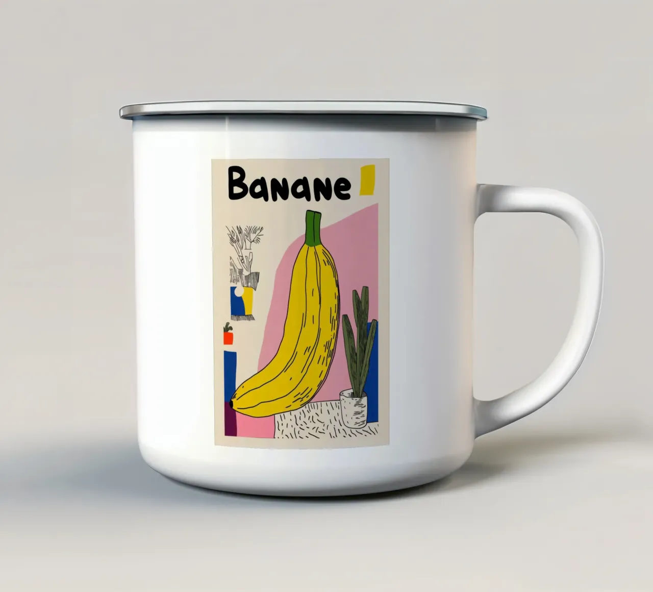 Banane Pop tazza in smalto da Pop and Fruits - Affiches & posters