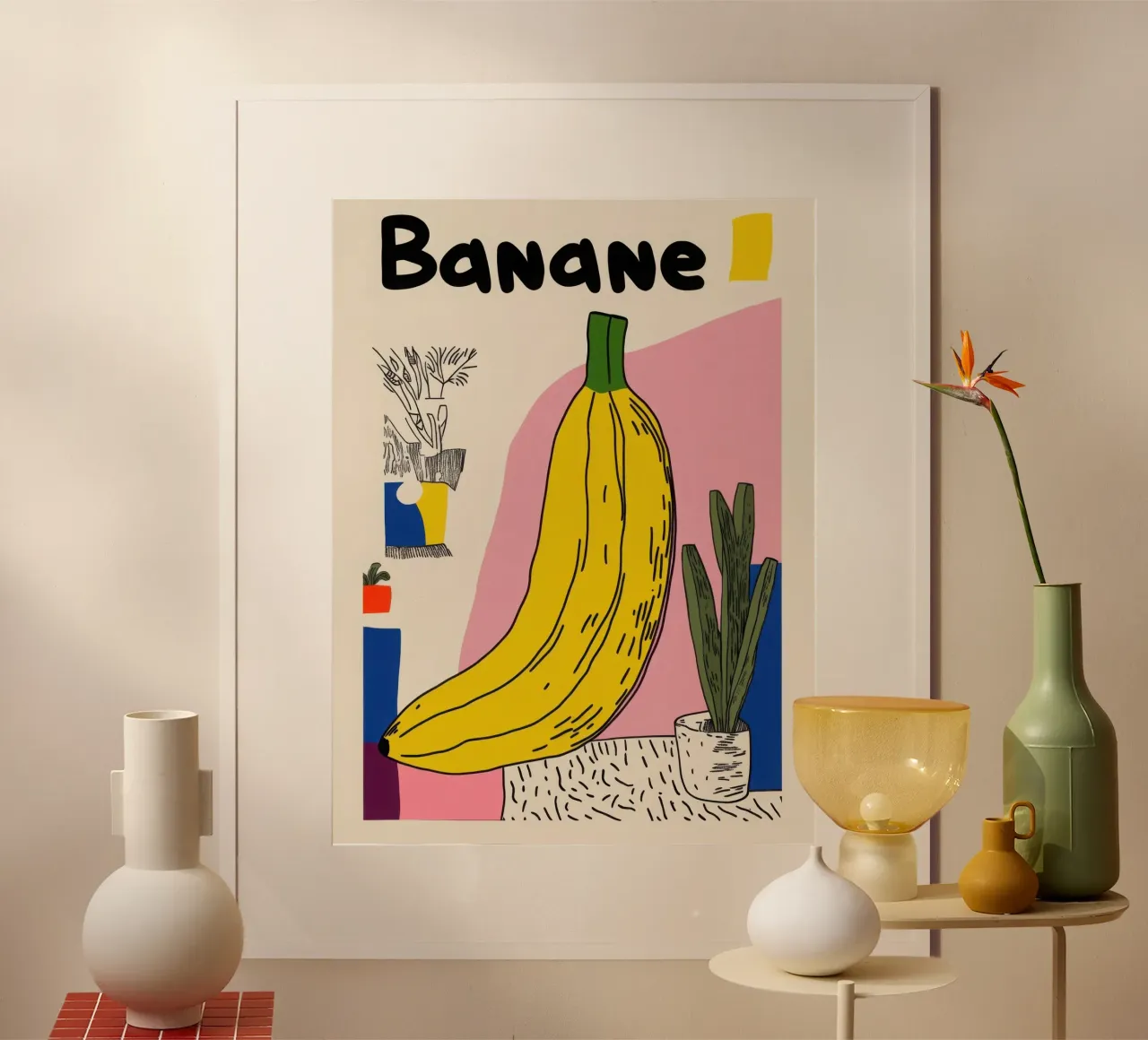 Banane Pop poster by Pop and Fruits - Affiches & posters