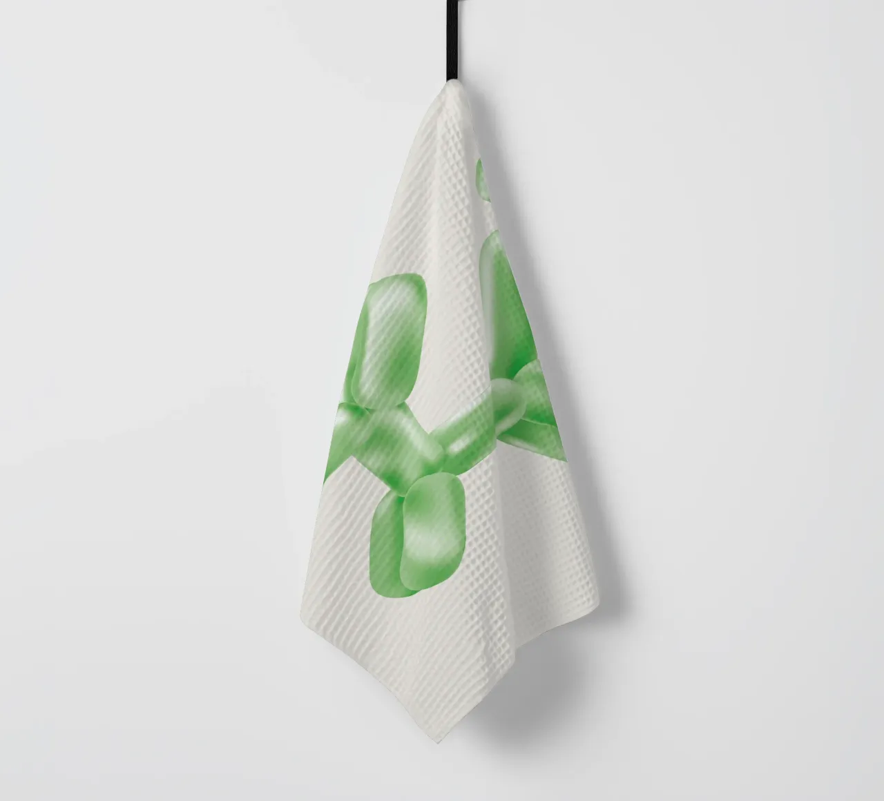 Cane a palloncino verde canovaccio da cucina da Malou-Studio