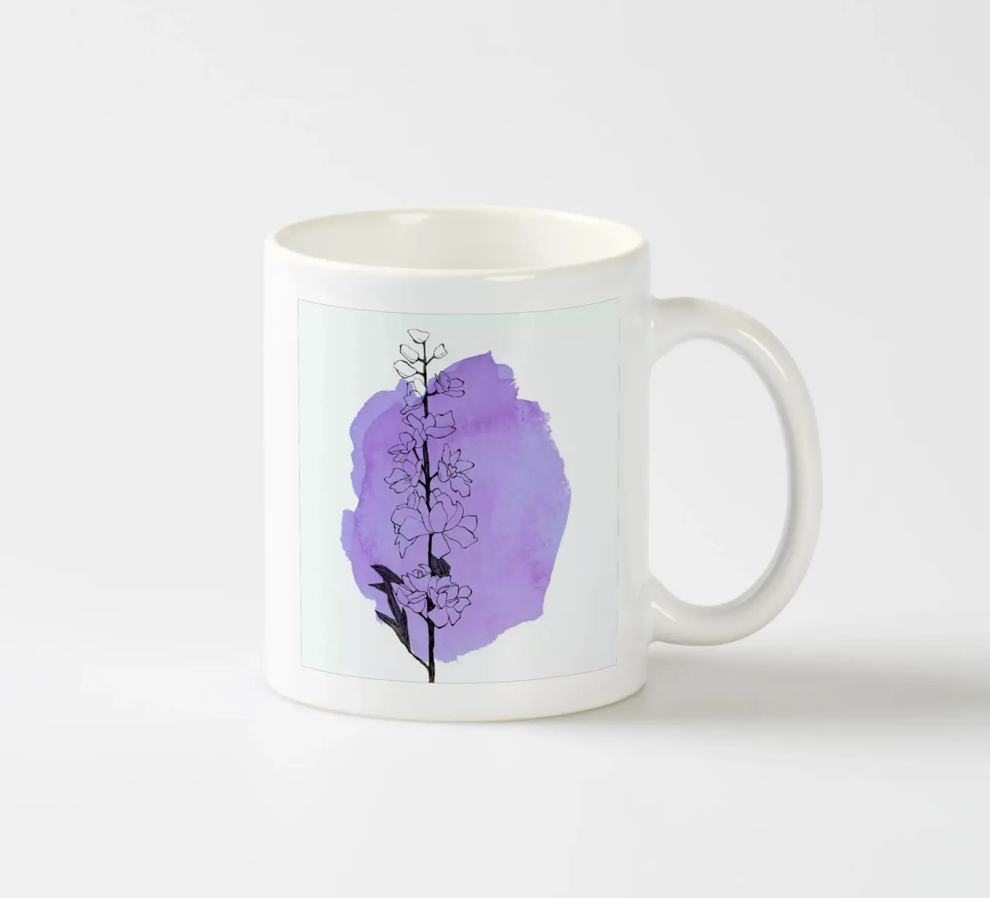 Delphinium ceramic mug by Morgan Kendall