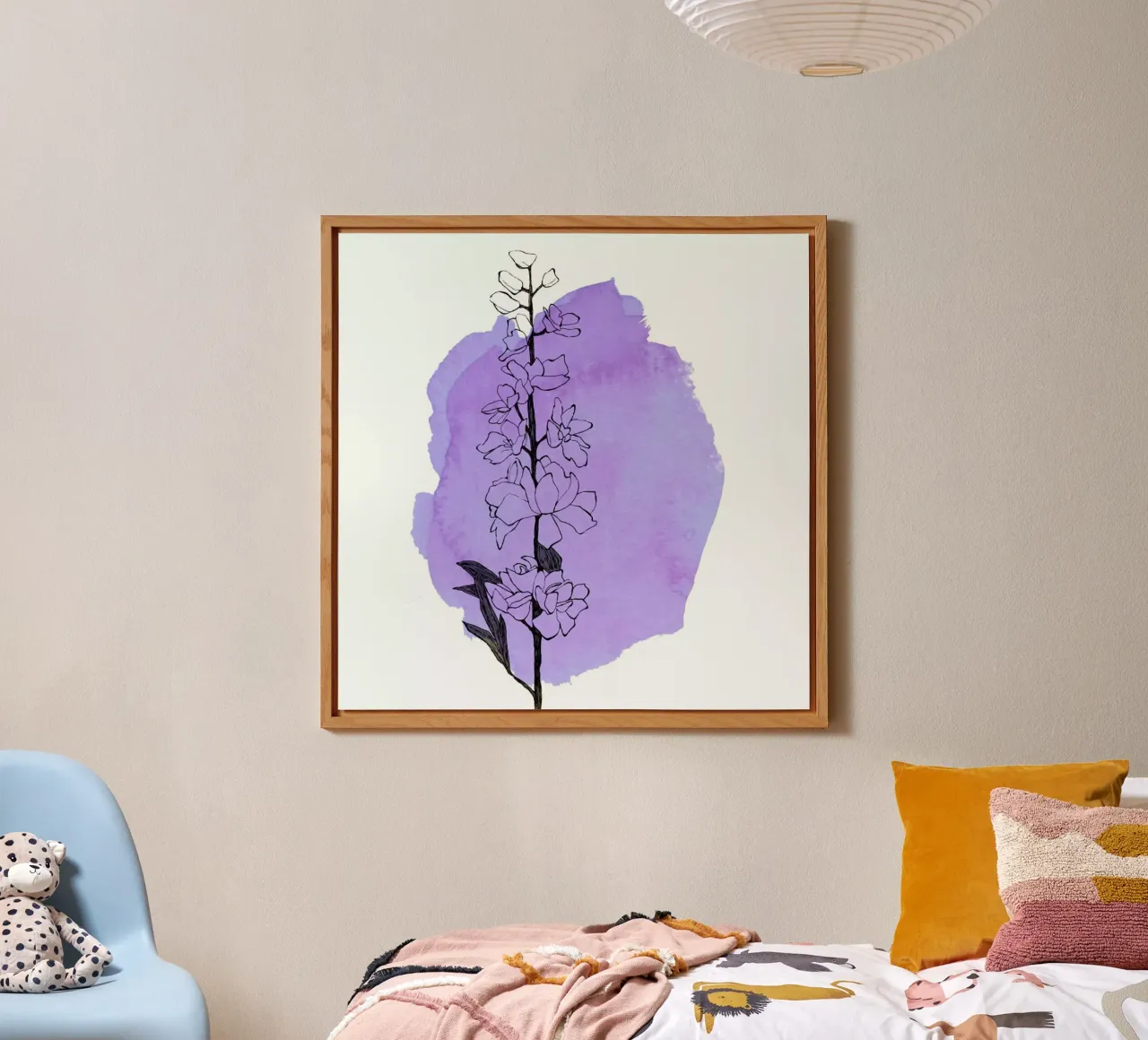 Delphinium alluminio dibond da Morgan Kendall