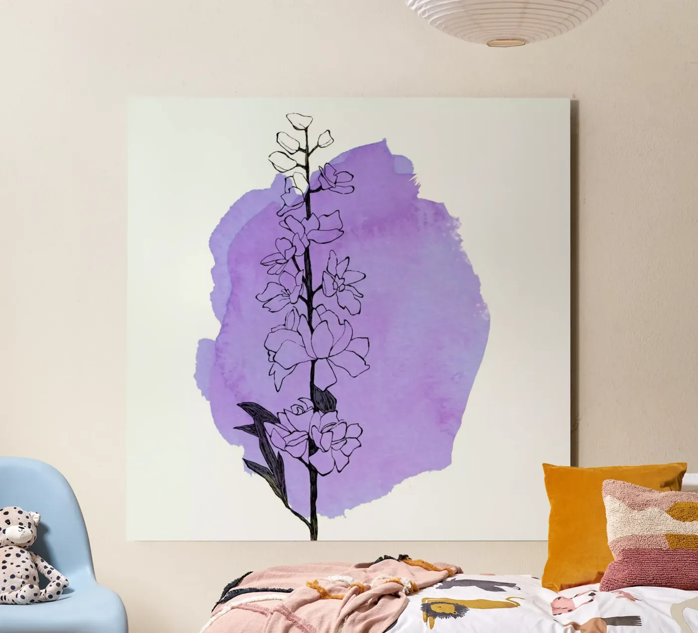 Delphinium forex plate by Morgan Kendall
