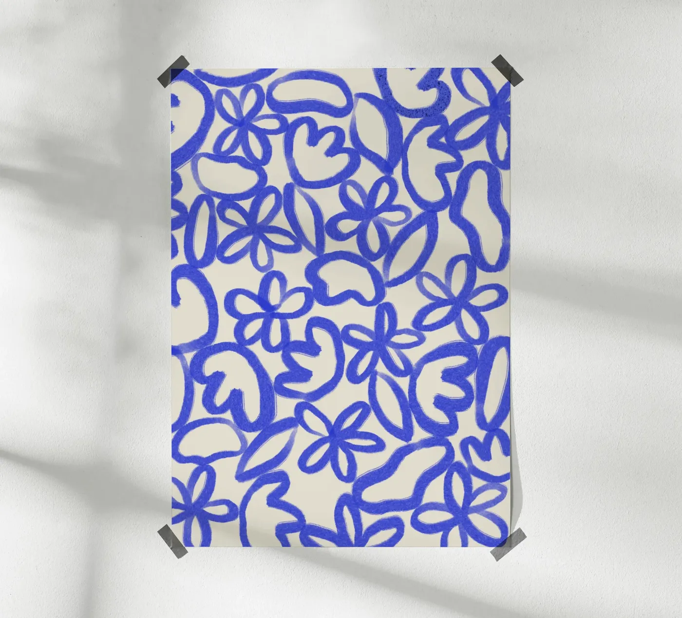 fiori blu poster da bonbureau