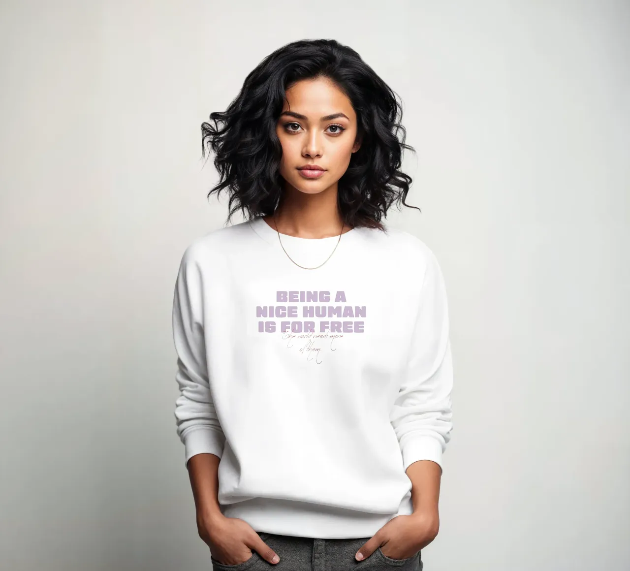 Ein netter Mensch zu sein ist umsonst Sweatshirt von Malou-Studio