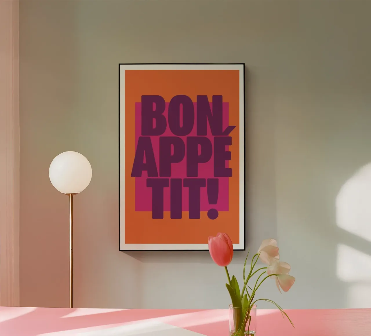 Bon Appétit Orange plexiglass da Malou-Studio