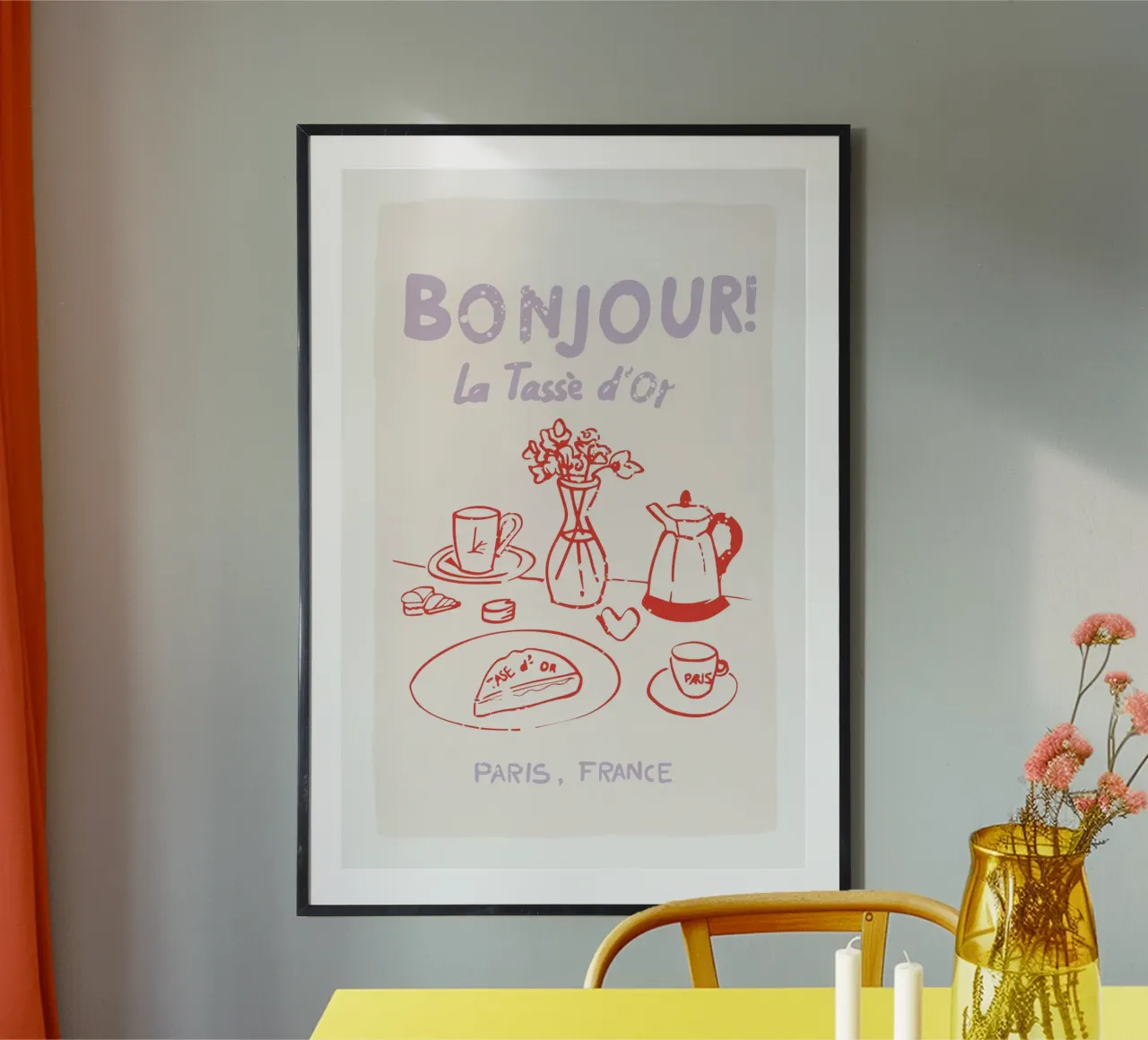 Ontbijt poster van Malou-Studio